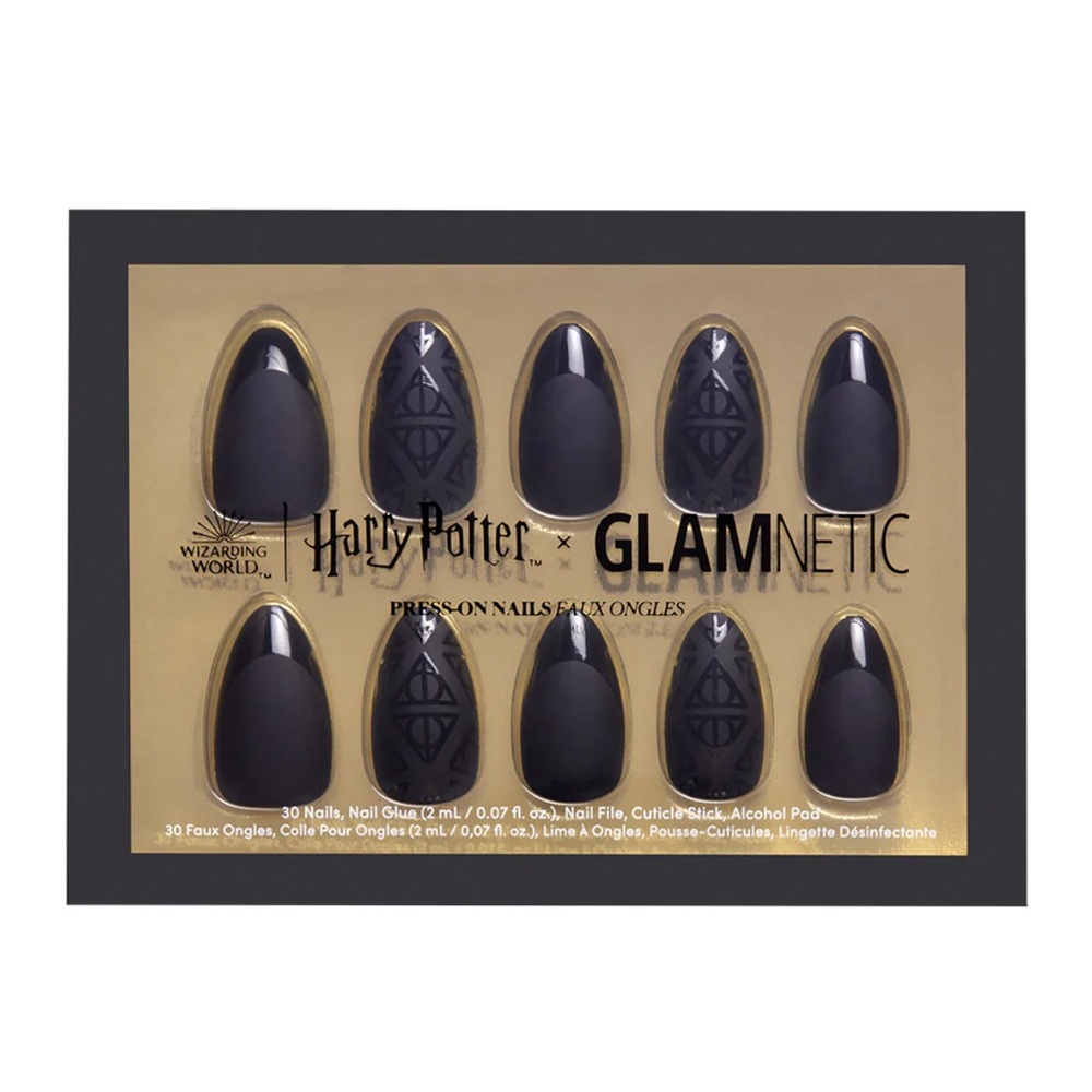 Glamnetic Harry Potter Deathly Hallows Short Almond Press-Ons